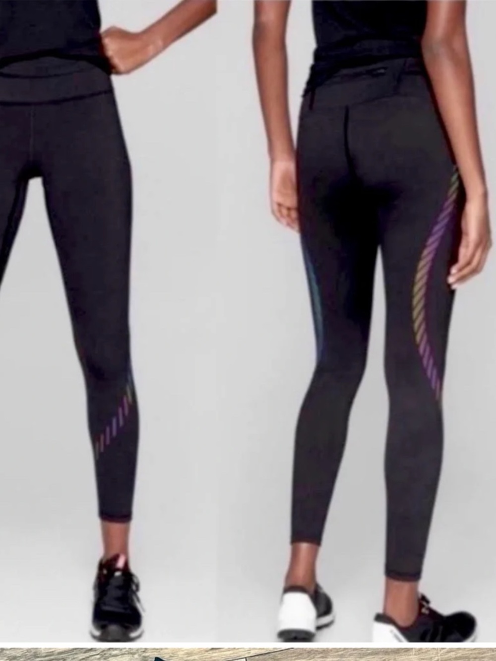 Athleta Rainbow Reflective Sonar Leggings